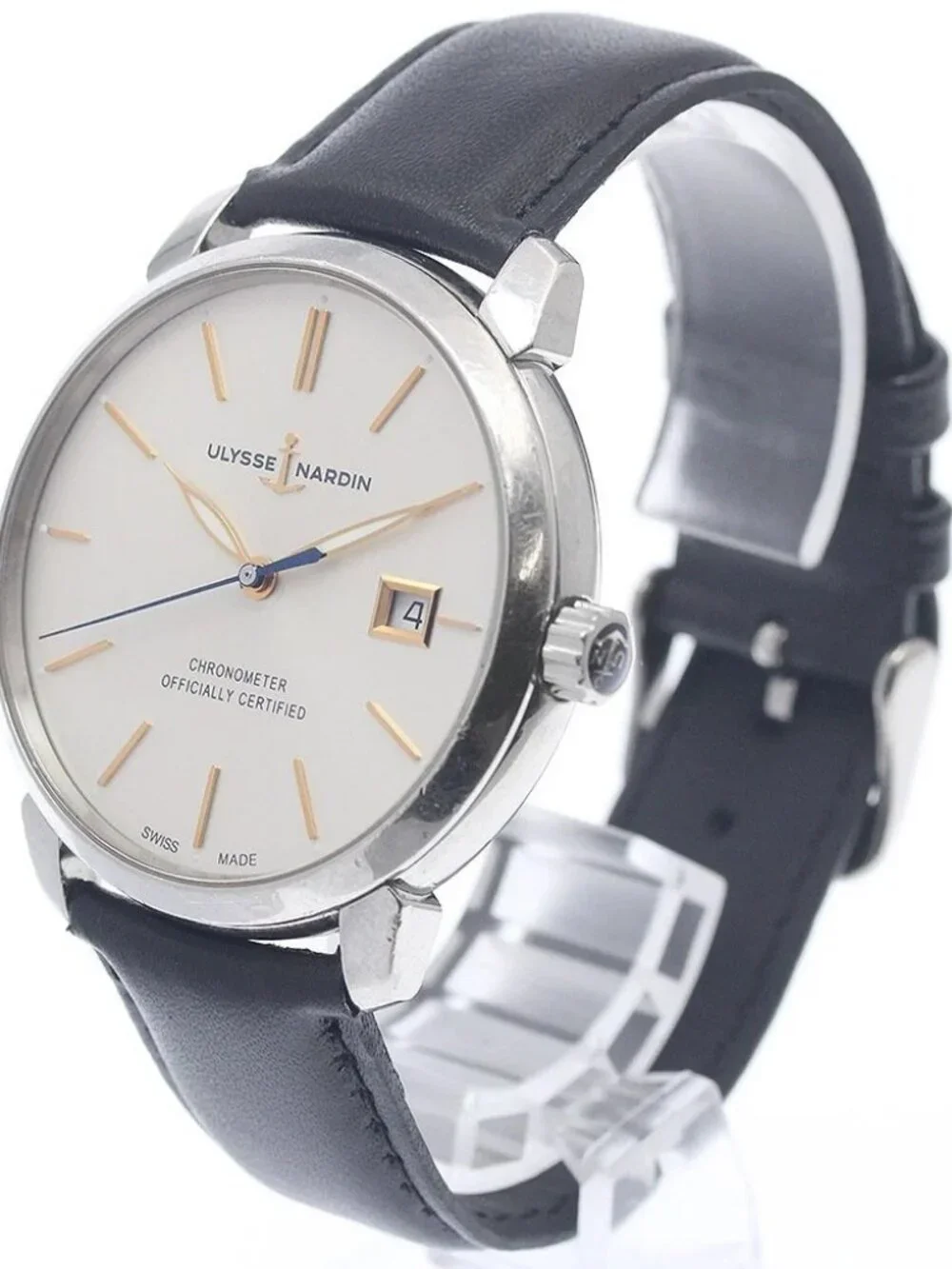Ulysse Nardin Classico 8153-111-2190 Date Silver Dial Automatic Men's_966496